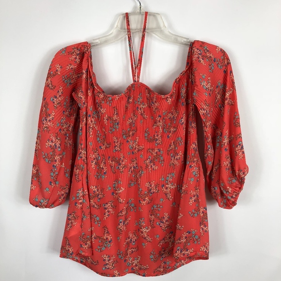 Jessica Simpson Anita Boho Halter-Neck Off-Shoulder Size Small - Picture 3 of 7